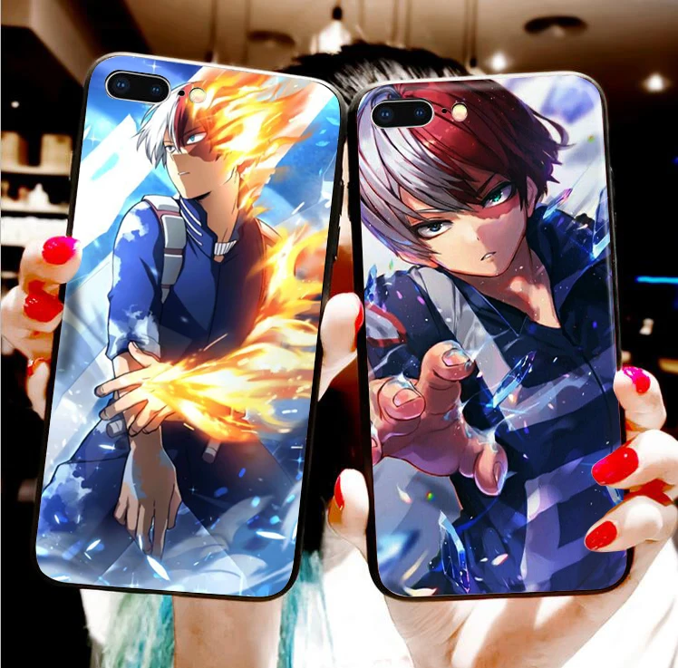 My Hero Academy аниме Todoroki BNHA Coque чехол для телефона чехол для iPhone XS MAX XR X 8Plus 8 7Plus 7 6s Plus 6s 6Plus 6 5