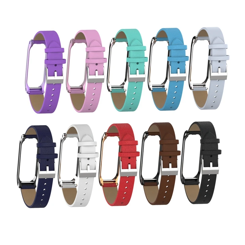 Кожаный браслет, умный Браслет Для xiaomi mi band 4, ремешок с металлической пряжкой, спортивный браслет для xiaomi mi Band 4, браслет mi band 4, ремешок