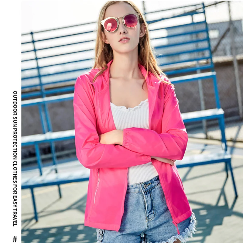 Мужская и женская куртка для пешего туризма ветровка легкая ветрозащитная с