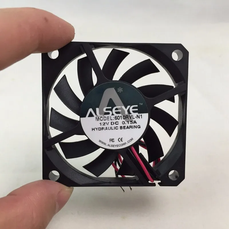 ALSEYE 6010 Вентилятор охлаждения постоянного тока 12 В 0.15A 2400 об/мин 60 мм вентилятор Радиатор для электрического обслуживания и компьютера