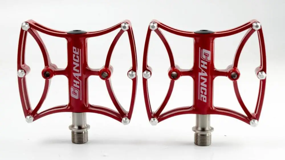 Ti Spindle Red AEST аутентичный Aest горный велосипед из магниевого сплава и оси Ti очень большие сверхлегкие Подшипники педали 1 пара/175 г - Цвет: Ti Spindle Red