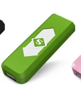 green 1 шт. ветрозащитная беспламенная креативная перезаряжаемая USB электрическая зарядка прикуриватель бездымные зажигалки X - Цвет: green