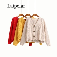 laipelar single breasted cardigans sweater casual women short bat sleeve knit coat 2019 autumn winter loose sweater outwear