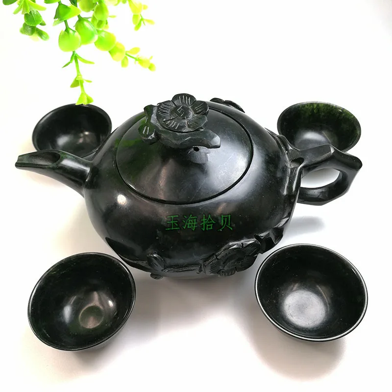 Фото Chinese Kung Fu Tea Tea With Natural Jade Teapot And Tea Cup A Set №5