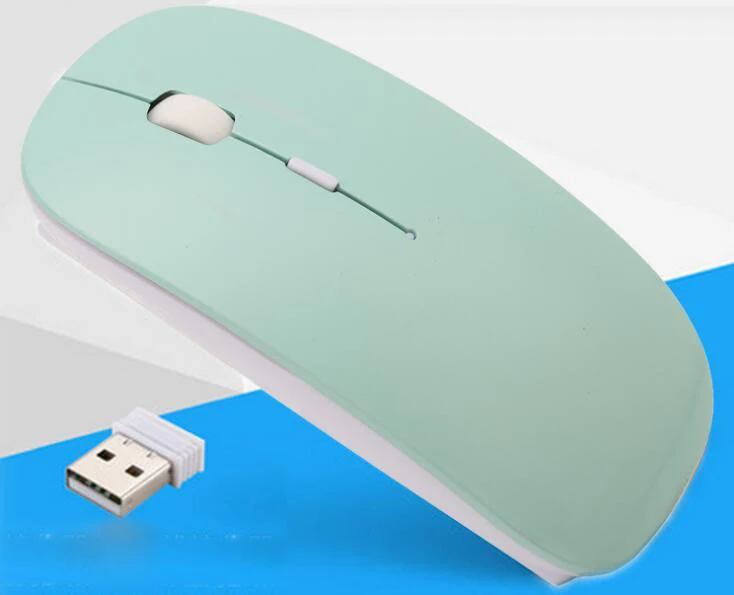 USB мышь для Macbook Air Pro, для Win 10/Mac ноутбук беспроводная мышь перезаряжаемая Бесшумная оптическая игровая мышь - Цвет: Синий