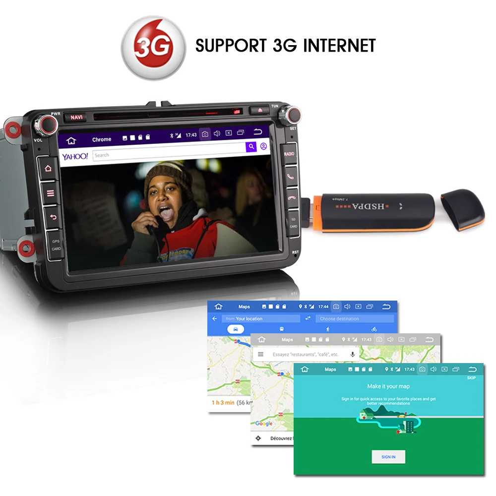 8 &quotDAB + Android 0 Авторадио Bluetooth для SKODA Fabia octavia Roomster CD GPS WiFi 3G RDS DVD DVR DTV автомобильный