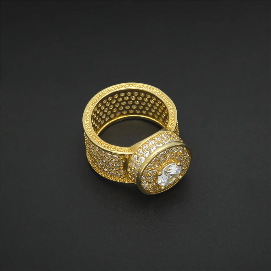 UWIN, новинка, рок, хип-хоп кольцо для мужчин, серебро, Iced Out, Bling, AAA, циркон, горный хрусталь, кристалл, медь, кольца, модные, Панк ювелирные изделия