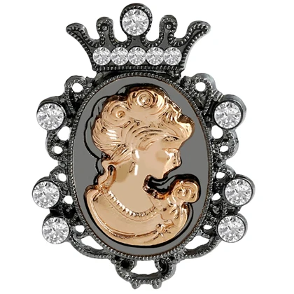 Gold X0235A Винтажные маленькие броши в виде короны для женщин мужские значки модные ювелирные изделия Ретро Серебряная бронзовая Золотая брошь значки на лацкан, металлическая фурнитура - Окраска металла: Gold X0235A