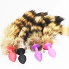 Металлическая пушистая Анальная пробка с лисьим хвостом, соблазнительные игрушки, Анальная пробка, БДСМ, флирт, анус, пробка для женщин, дикая кошка, хвост, игрушка для взрослых, Stimu