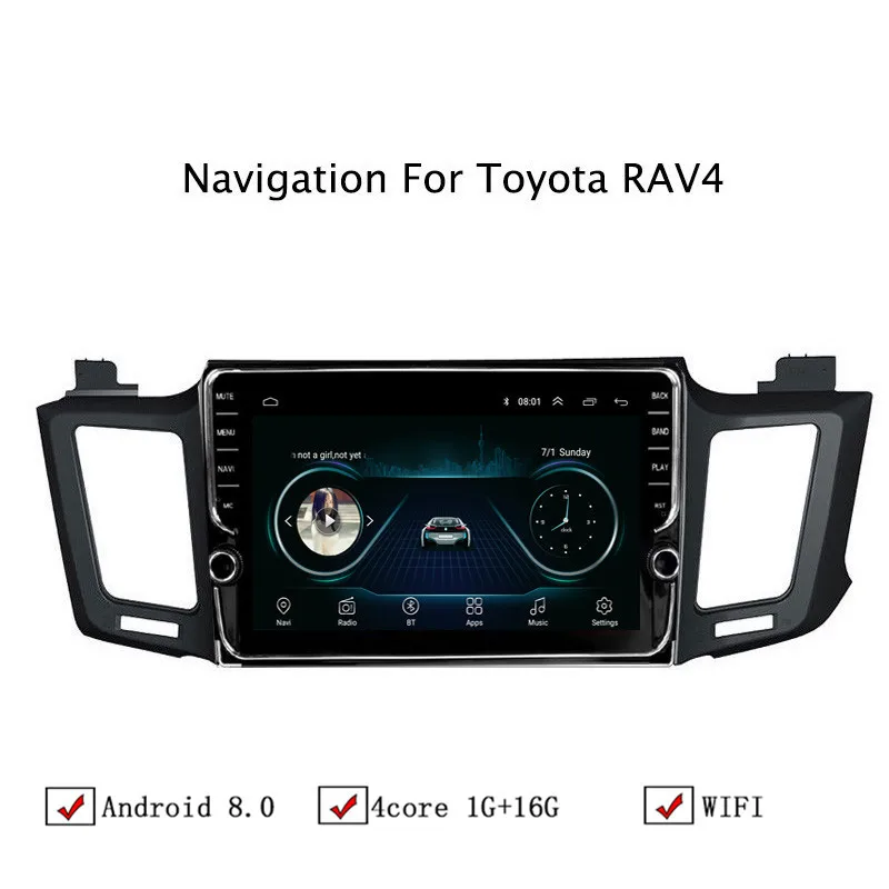 10 1 &quotAndroid 8 автомобиля gps навигации для Toyota RAV4 2013 2014 2015 2016 2017 2018 автомобиль радио
