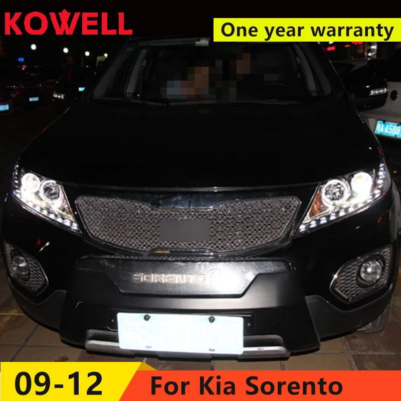 KOWELL автомобильный Стайлинг для Kia Sorento фары Sorento светодиодный фары DRL Объектив двойной луч H7 Ксеноновые Биксеноновые линзы