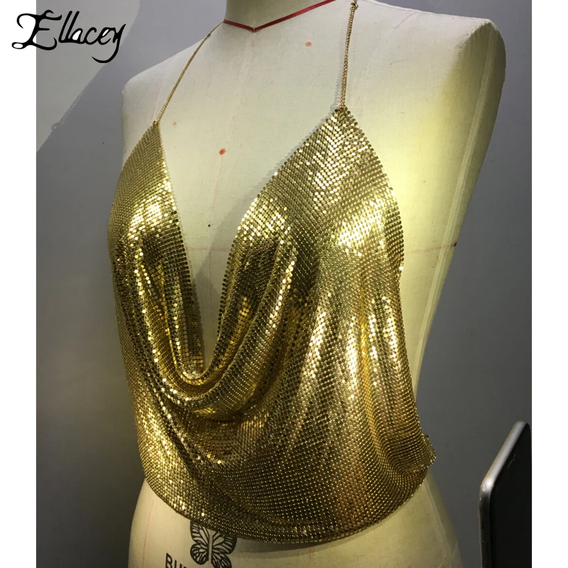 Ellacey новинка сексуальный женский укороченный топ летний для ночного клуба с