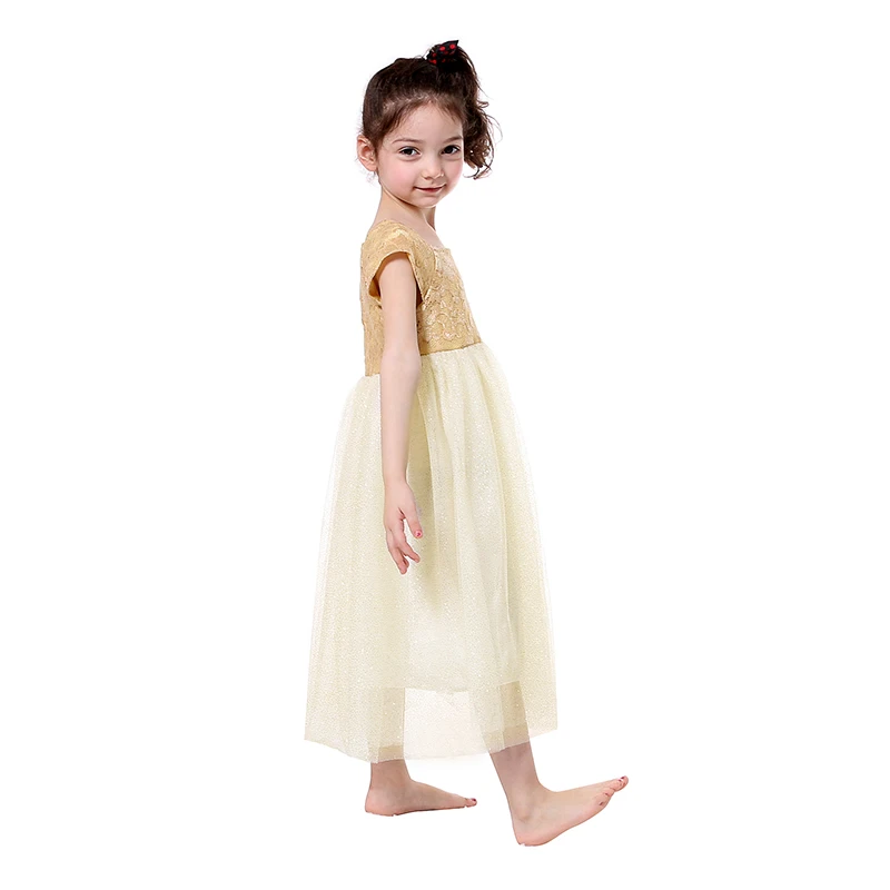 Новинка 2017 блестящее свадебное платье принцессы на бретельках для маленьких