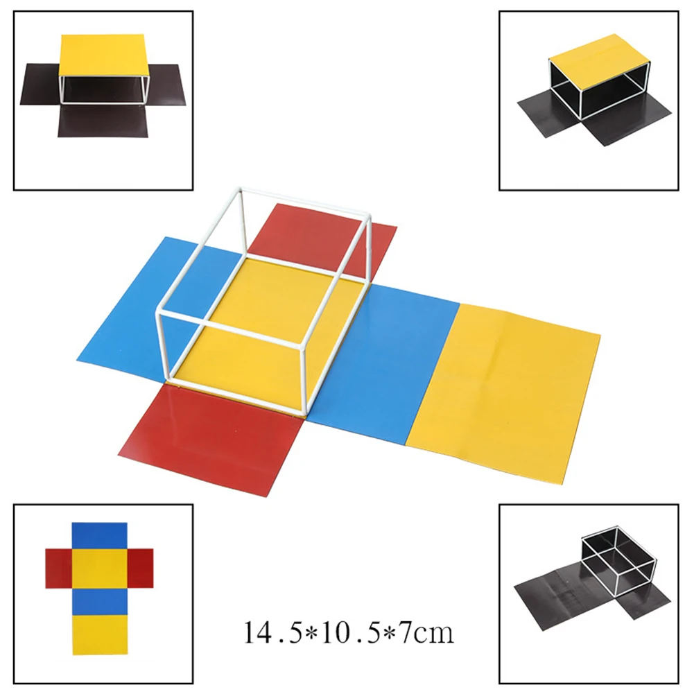 Магнитные раскладные геометрические Твердые shapeCube Призма 3D плоское обучение сравнение математические игрушки для детей