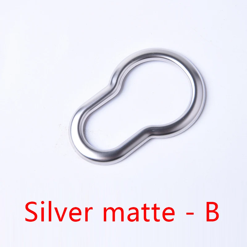 Silver matt-B Предупреждение ющий светильник, кнопка, украшение для Mercedes, новинка 453, Smart Forfour Fortwo, нержавеющая сталь, внутренняя отделка, аксессуары для автомобиля - Название цвета: Silver matt-B