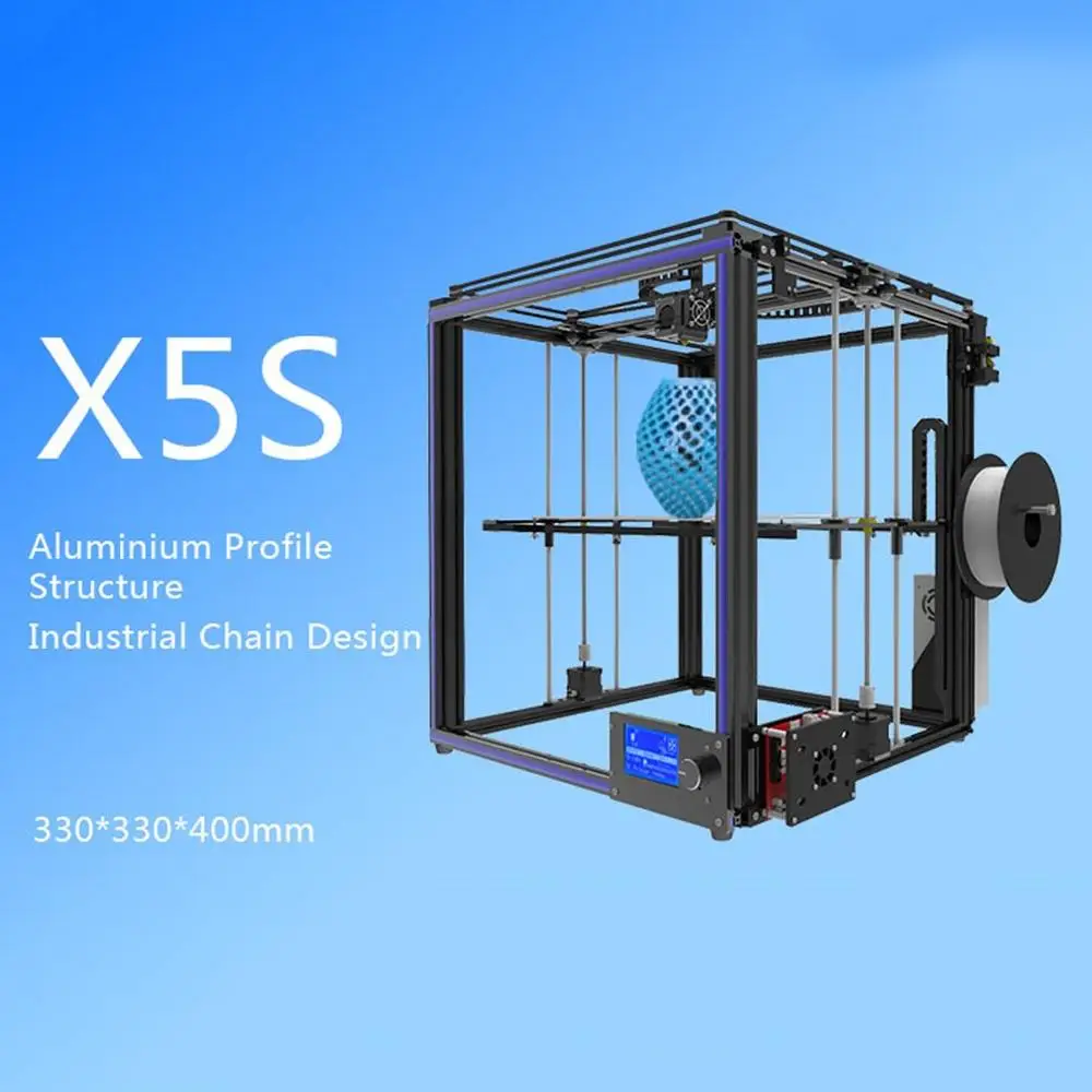 Высокая точность Tronxy X5S алюминиевая структура 3d принтер PLarge область печати 330*330*400 мм Макс США штекер