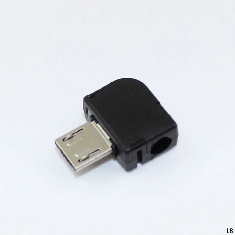 ChengHaoRan 500 шт. сделай сам Правый ангел 90 градусов длинный Micro USB тип B мужской 5