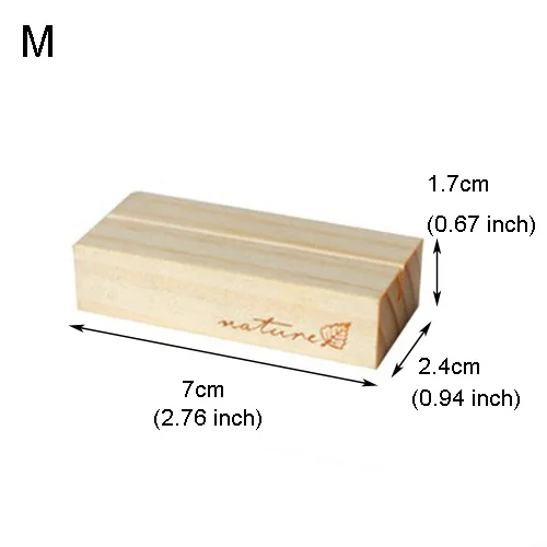1pc Middle Size 1 шт. держатель для карт из натурального дерева Zakka деревянная подставка ремесло НЕОБРАБОТАННАЯ древесина DIY Деревообработка ремесло украшение стола меню имя держателя карты - Цвет: 1pc Middle Size