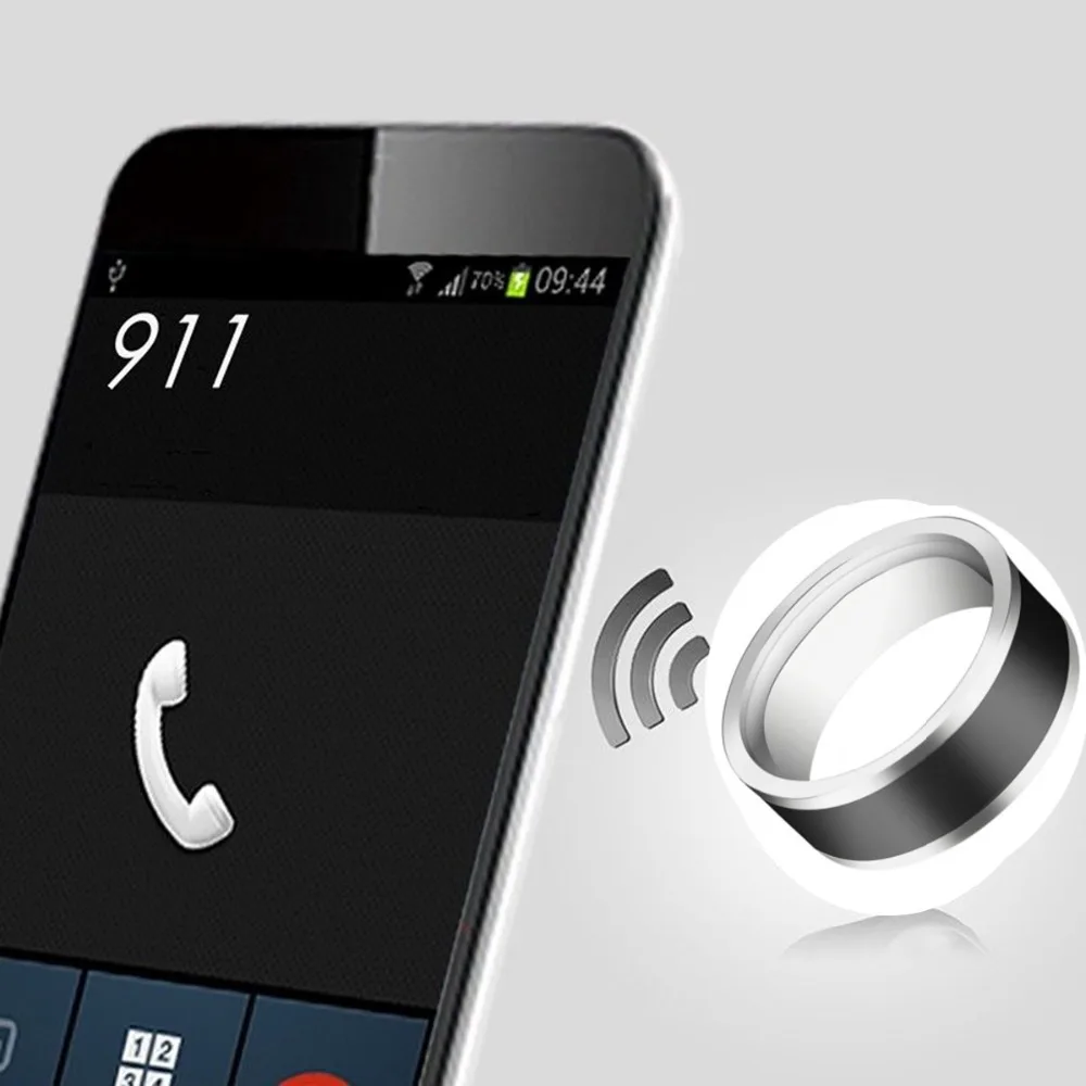 Титановая сталь 7-12 ярдов Два чипа черный NFC смарт-кольцо мобильный телефон разблокировка водонепроницаемый Touchs разблокировка Здоровья защитные кольца