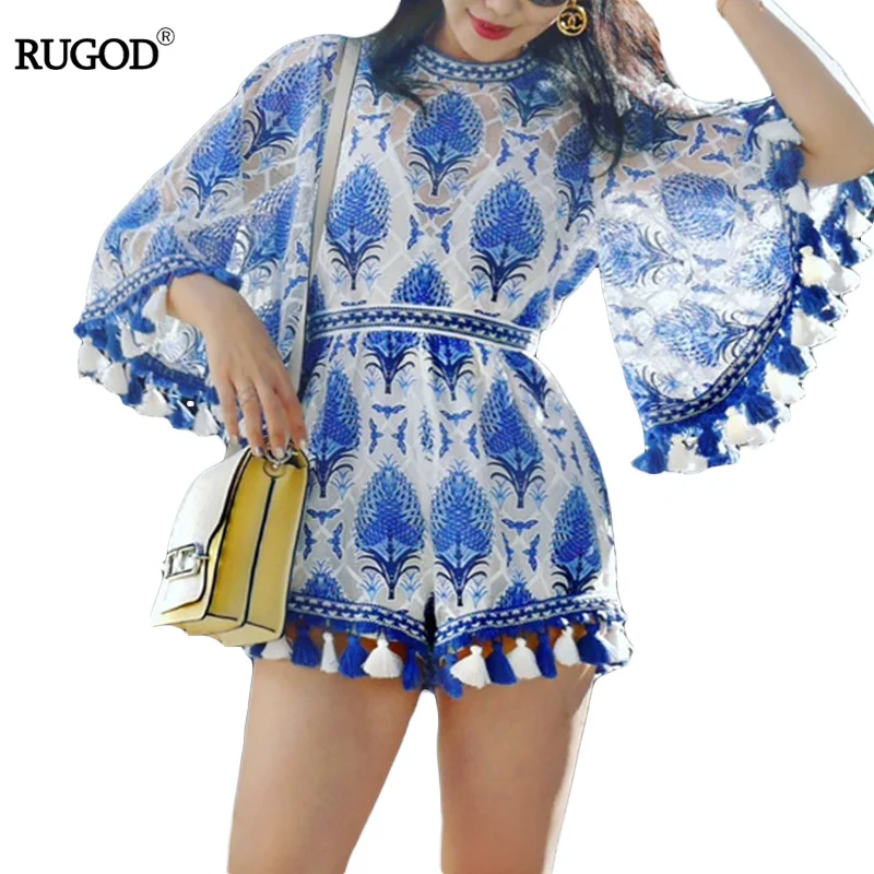 2018 RUGOD летнее женское платье повседневное пляжное в богемном стиле большого