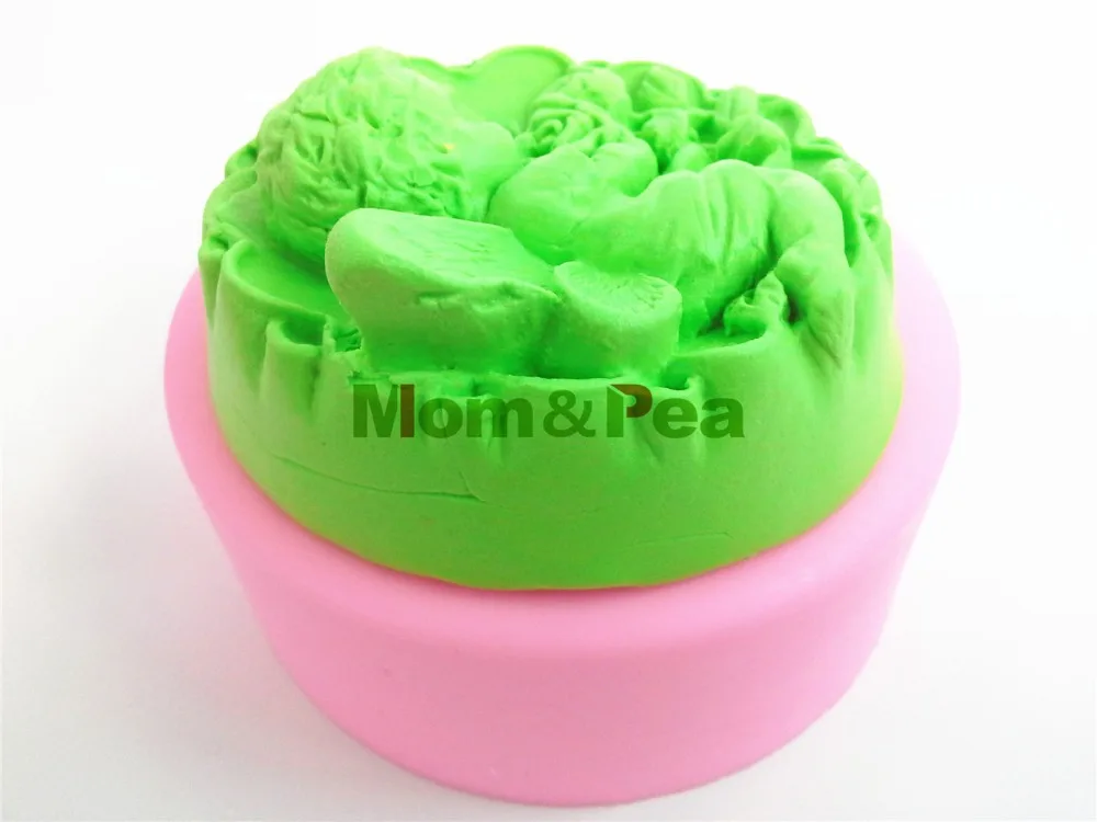 Mom &amp Pea 0420 бесплатная доставка цветы и детские силиконовые формы для мыла