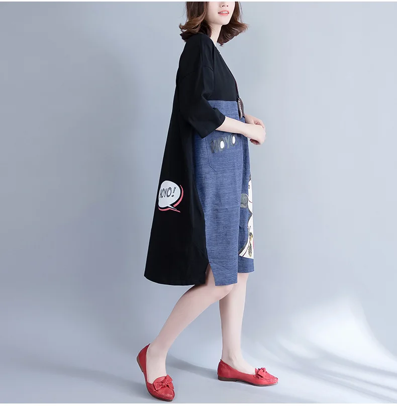 NINICE 2018 mainstream loose maternity wear round neck in Europe and America matenity dress |