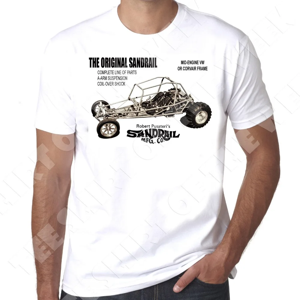 Новый бренд одежда футболки Sandrail багги для езды по песку винтажные 70s двигатель