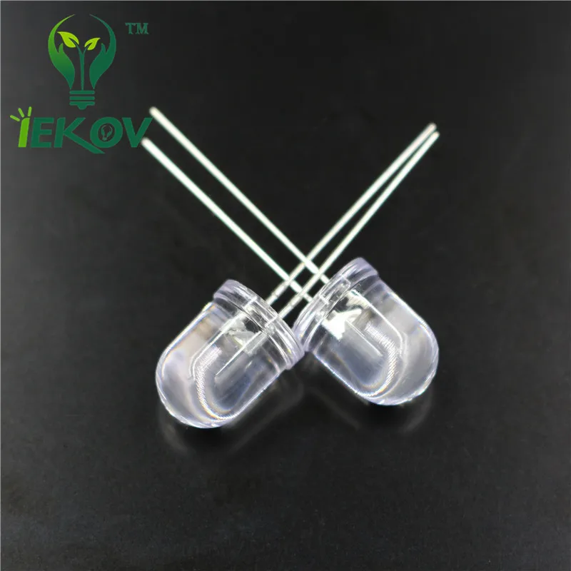 100 шт. светодиодный светодиоды 10 мм синие диоды круглые верхние излучающие