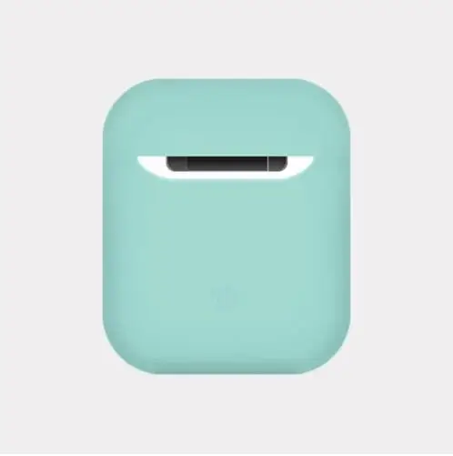 Зеленый Жидкий силиконовый чехол для наушников для AirPods 1 2nd Bluetooth, беспроводные наушники, защитный чехол для зарядки, сумка для Airpods - Цвет: Зеленый