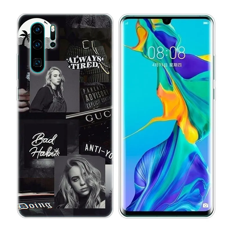 Billie Eilish Мягкий силиконовый чехол для телефона huawei P30 P20 Pro P10 P9 P8 Lite P Smart Z Plus NOVA 3 3i Модный чехол