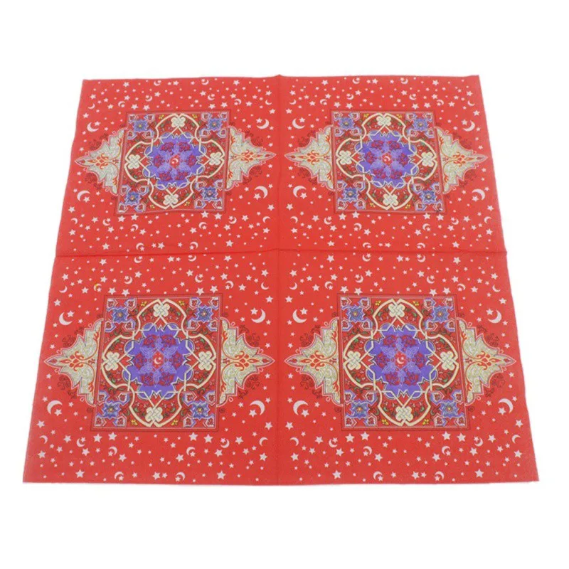 Ramadan Eid Mubarak Decoration Printing Paper Napkin Table Towels Festival Color Printed Tissue | Дом и сад