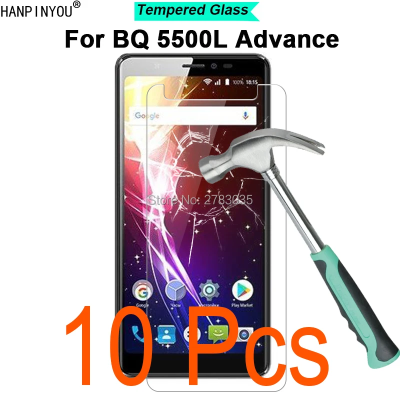 

10 Pcs/Lot For BQ 5500L Advance 5.45" 9H Hardness 2.5D Ultra-thin Toughened Tempered Glass Film Screen Protector Protect Guard