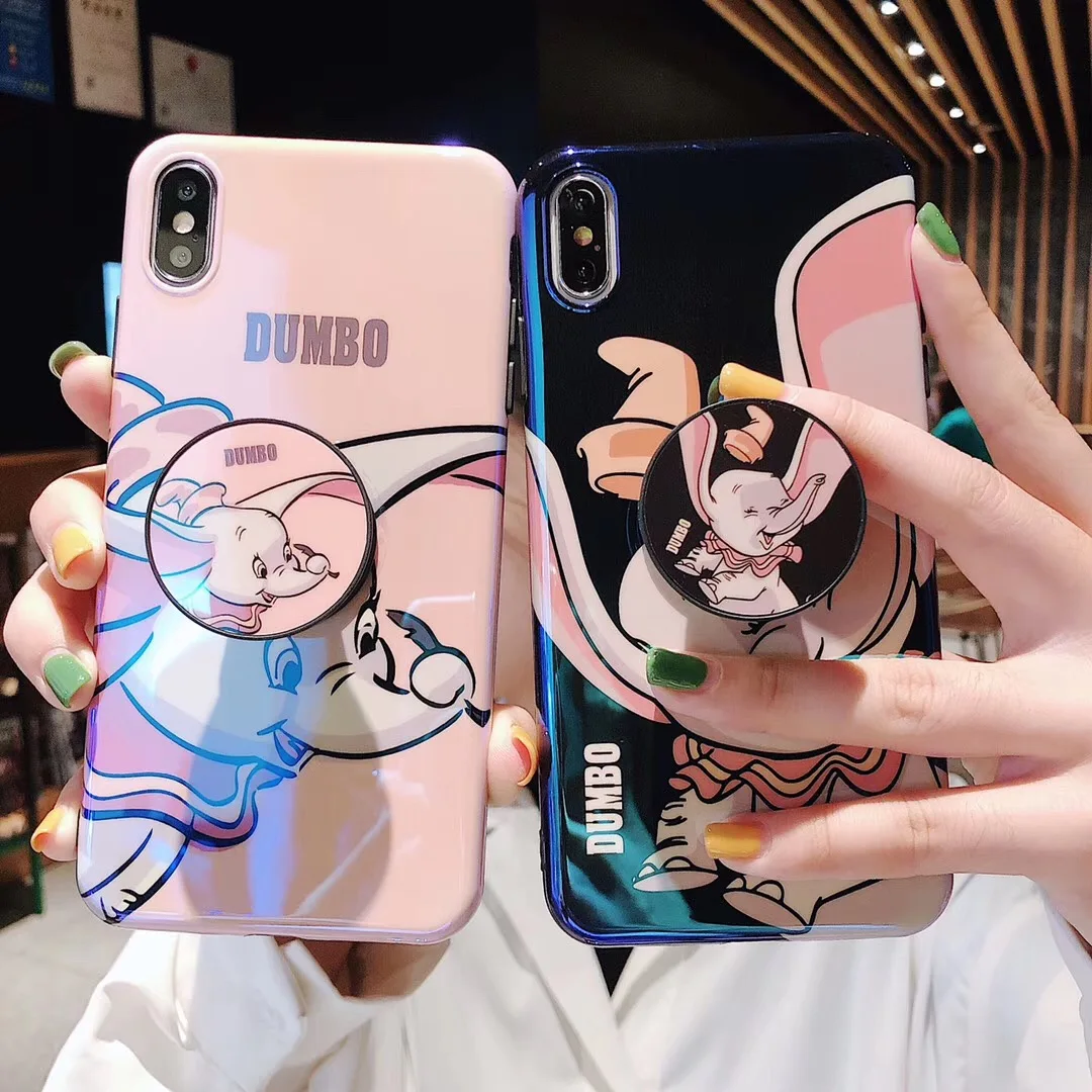 Dumbo милый мультяшный слон Blue-ray цирк чехол для телефона для apple iPhone 11 Pro X Xs Max Xr 10 8 7 6 6s Plus кронштейн задняя крышка