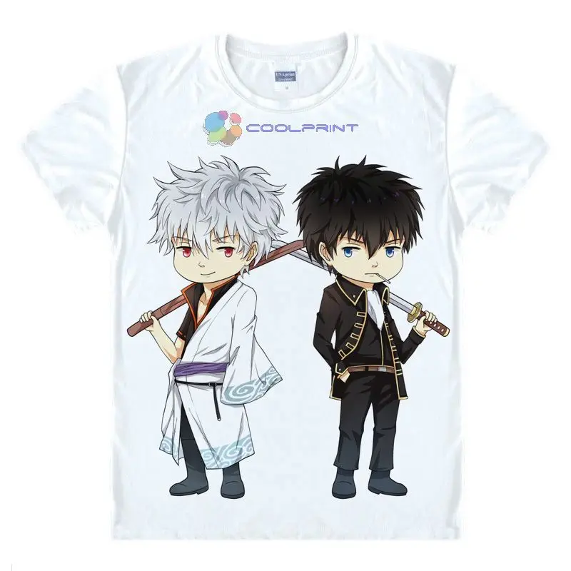 Coolprint японский аниме Серебряная душа Футболки унисекс &quotгинтама&quot Gintama футболка
