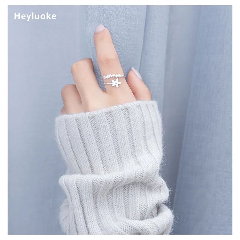 Женское кольцо с шестью маленькими цветами 100%|Кольца| |