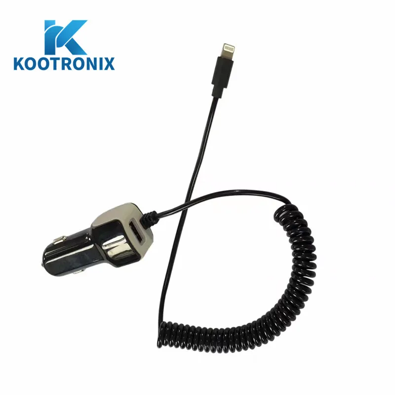 Kootronix USB Micro-USB Автомобильное Зарядное устройство для iPhone X 7 телефон автомобиль с