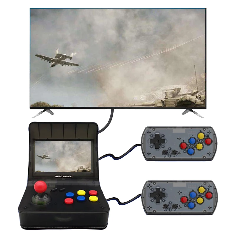 Новая портативная мини игровая консоль в стиле ретро 4 3 дюйма 64 бит 3000 видеоигры
