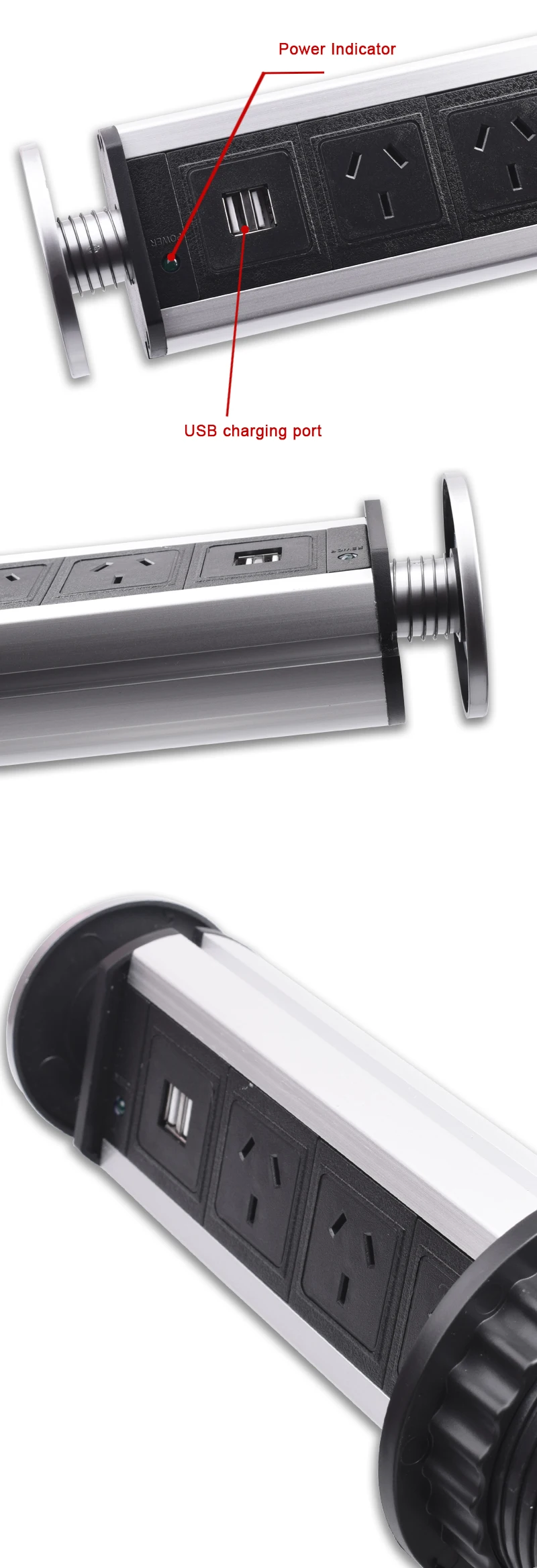 COSWALL PULL POP UP 3 power AU/New Zealand розетка 2 usb порт для зарядки кухонные настольные розетки Выдвижная столешница вилка