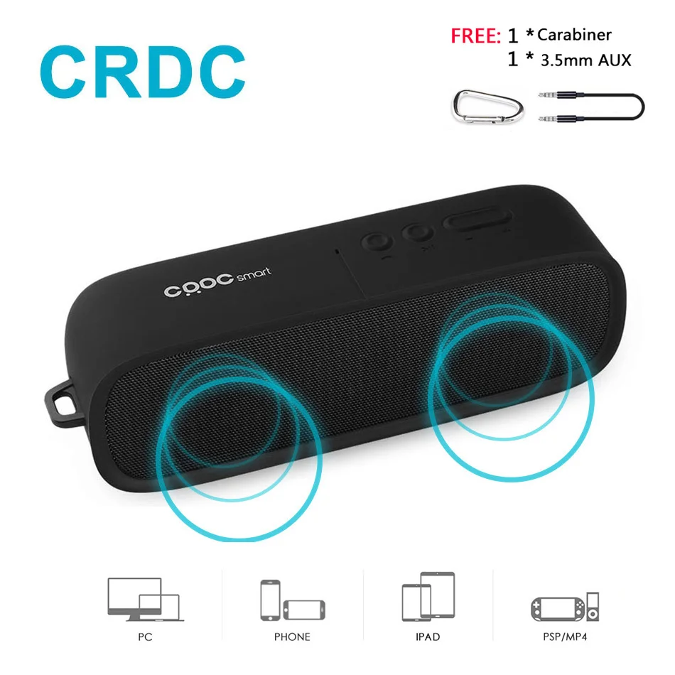 CRDC Bluetooth Динамик Беспроводной стерео Портативный MP3 плеер открытый мини коробка