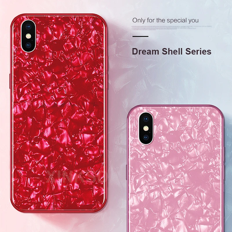 Роскошный чехол из закаленного стекла для iPhone X XS MAX XR 6 6S 7 8 Plus SE 2020 мягкая рамка