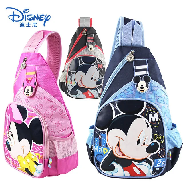 

Disney Kid Hobos Mickey Minnie Primary School Shoulder Bags Boy Girl Bag with Book Cartoon Children Lightweight Messenger Bag