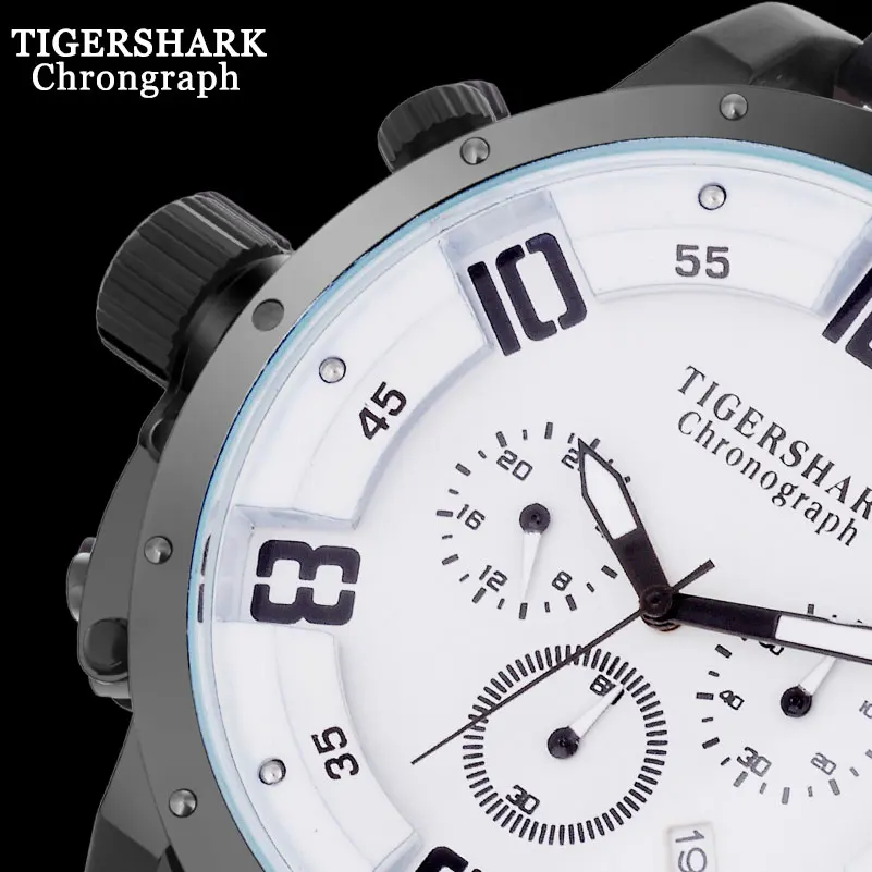 Часы наручные TIGERSHARK Мужские кварцевые спортивные брендовые водонепроницаемые с