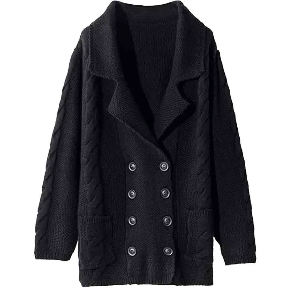 Женские свитера с крученым узором модные осенне-зимние базовые пальто женские