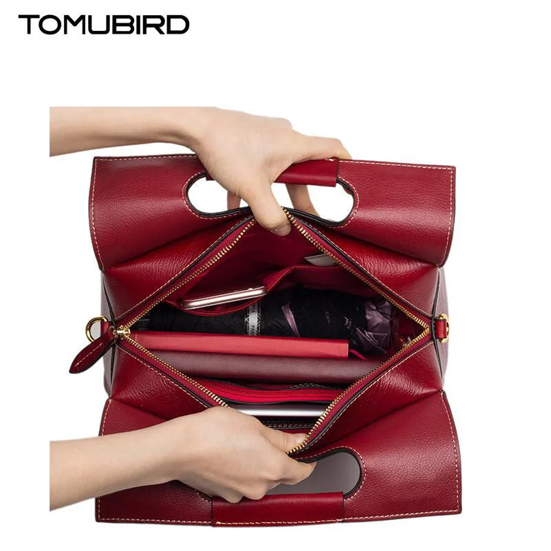 TOMUBIRD Новый Улучшенный натуральной кожи Дизайнера Вдохновили Tote Сумки Для