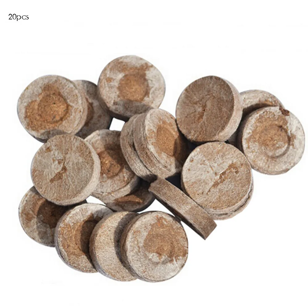 20 шт. 30 мм кокосовый торф гранулы семян начиная Вилки стартер роста поддон