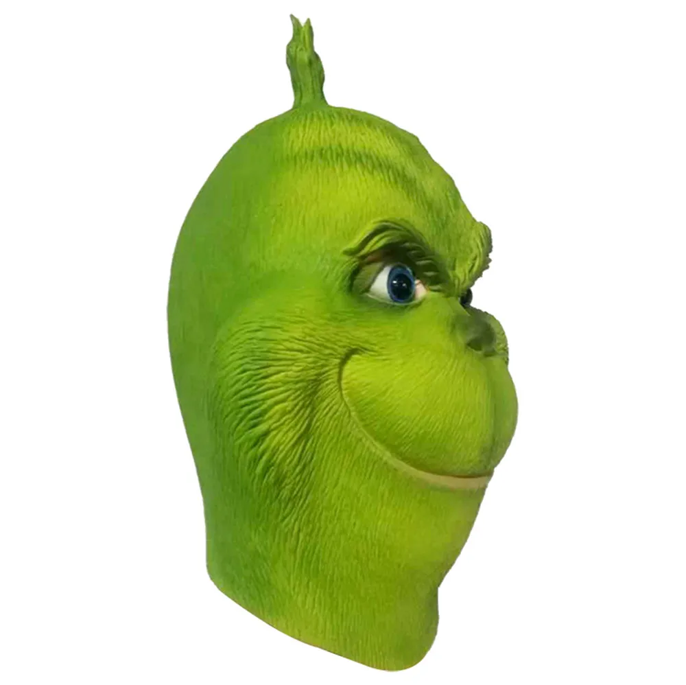 Новая распродажа маска Grinch для мужчин и женщин зеленая латексная искусственная