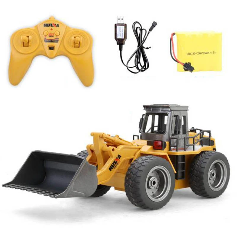 Новые игрушки HuiNa 1520 шестиканальный 1/18RC металлический бульдозер зарядное