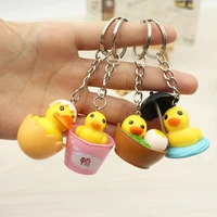 original new fashion cute duck keychain for women novelty animal duck charm key ring bag car key chain christmas souvenirs gift