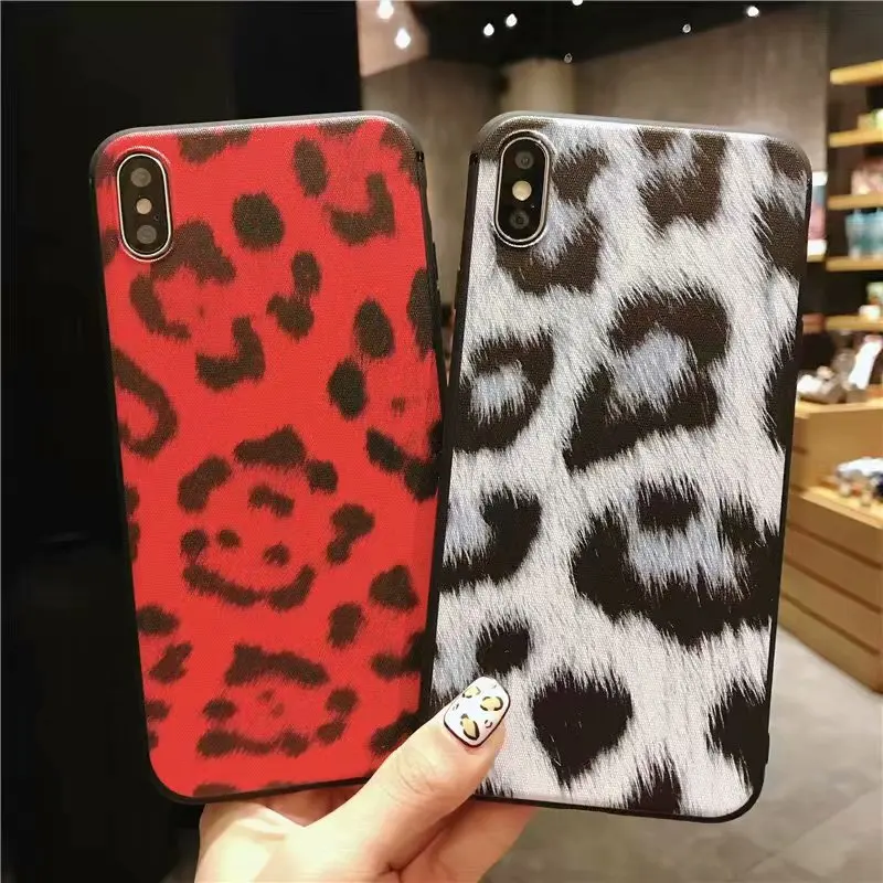 Чехол для iPhone 6 6S 7 8 Plus X Xr Xs Max модный винтажный мягкий чехол из ТПУ с леопардовым