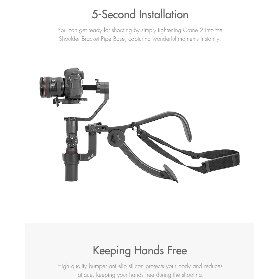 ZHIYUN кран 2 аксессуары трансмаунт плечевой держатель с гибким плечевым ремнем для ручной камеры Gimbal